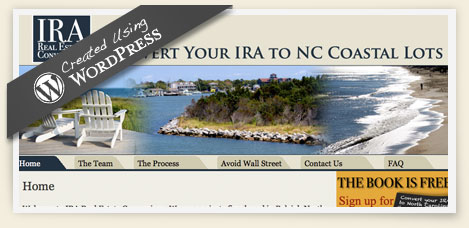 IRA real estate conversions wordpress design