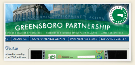 Greensboro Partnership website design