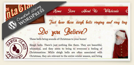 The Santa Claus Workshop wordpress design