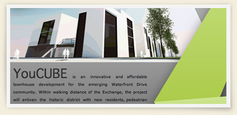 youcube condos modern website design