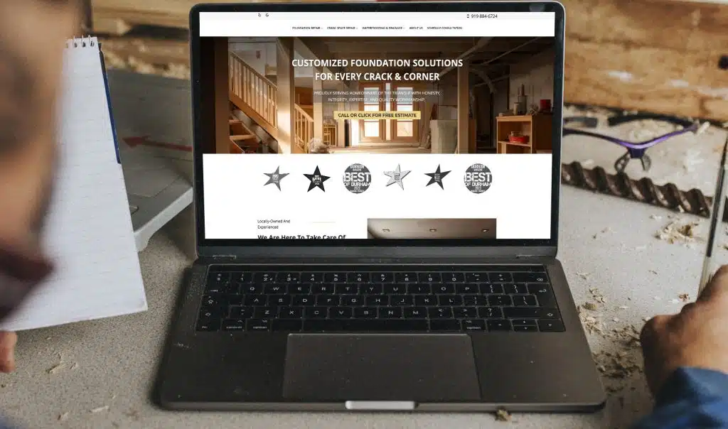 Little Corner Construction Desktop Web Design