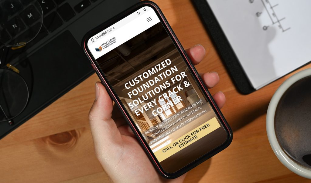 Little Corner Construction mobile Web Design