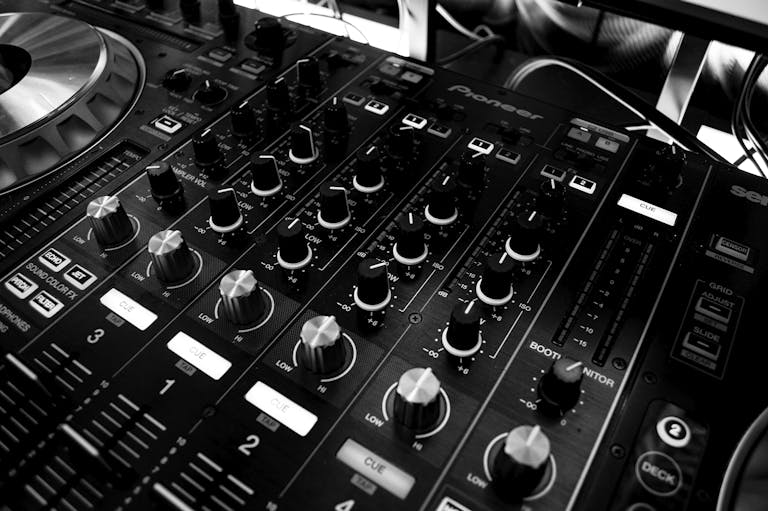 Black and Silver Mixing Board