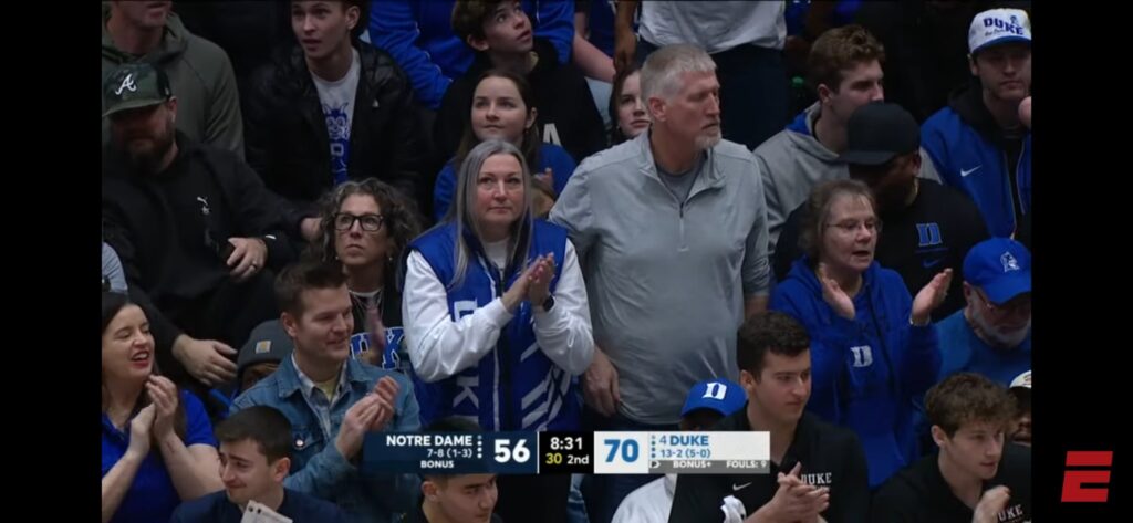 Toban at a Duke Game